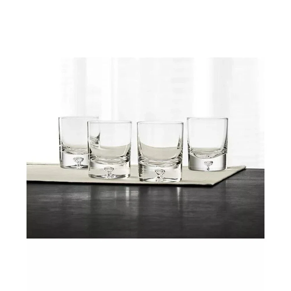 Hotel Collection 9.5 oz Bubble Double Old-Fashioned Glasses, Set of 4 NEW